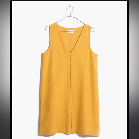 Texture & Thread Madewell Button Front Tank Dress Womens Size Small - Picture 2 of 6